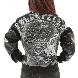 Pelle Pelle Women 1978 Exotic Black Leather Jacket