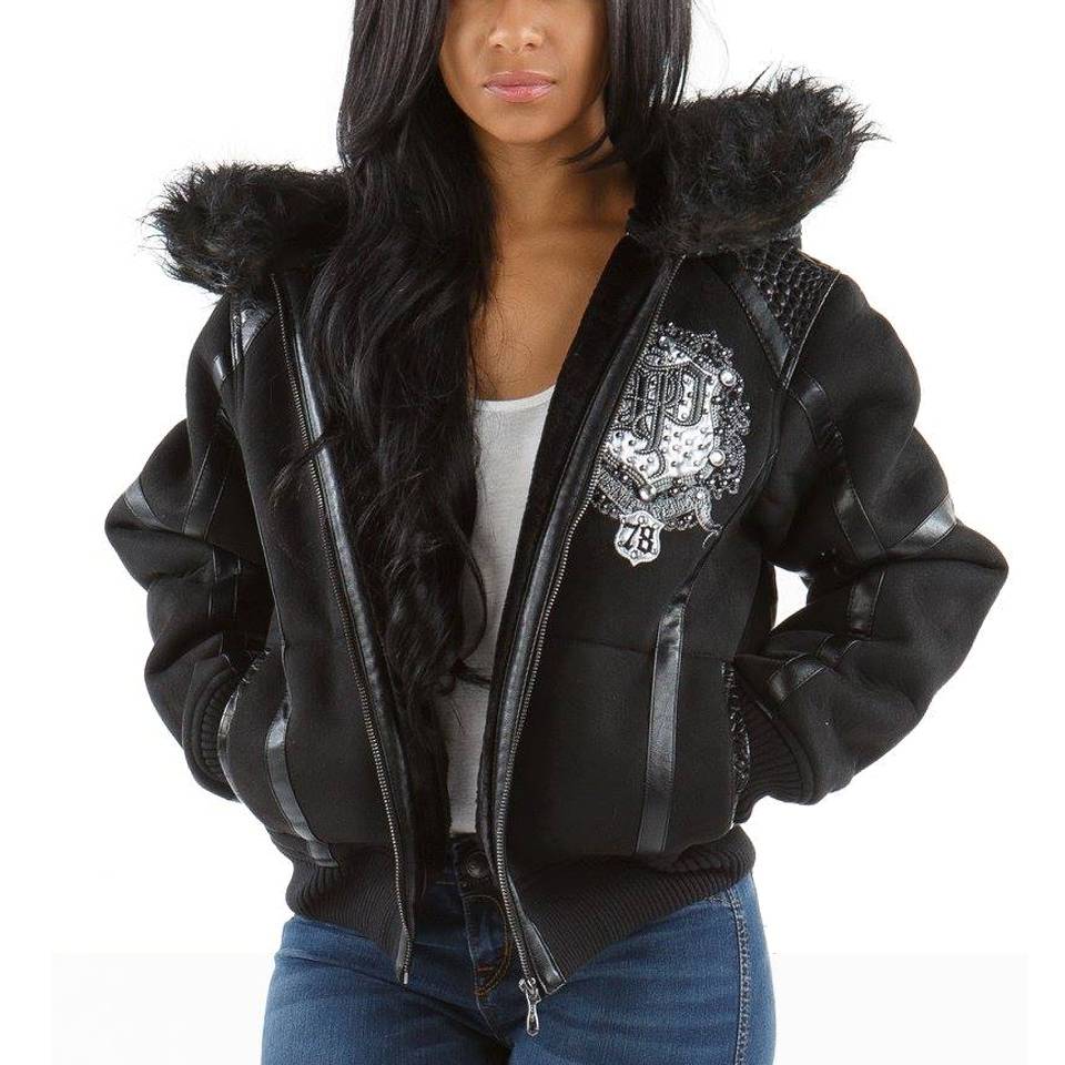 Pelle Pelle Women 1978 MB Legendry Black Fur Hood Jacket