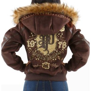 Pelle Pelle Women 1978 MB Legendry Dark Brown Fur Hood Wool Jacket