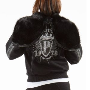 Pelle Pelle Women 1978 Split Fur Hood Black Wool Jacket