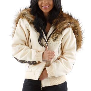 Pelle Pelle Women 1978 Split Fur Hood Cream Jacket