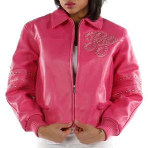 Pelle Women 78 Vintage Legend Varsity Pink Jacket