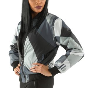 Pelle Pelle Women Abstract Black Jacket