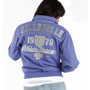 Pelle Pelle Women Athletic Division MB 1978 Light Purple Wool Jacket