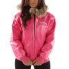 Pelle Pelle Women Basic Pink Fur Hood Jacket