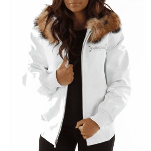 Pelle Pelle Women Basic White Fur Hood Jacket