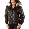 Pelle Pelle Women Black Basic Fur Hood Jacket