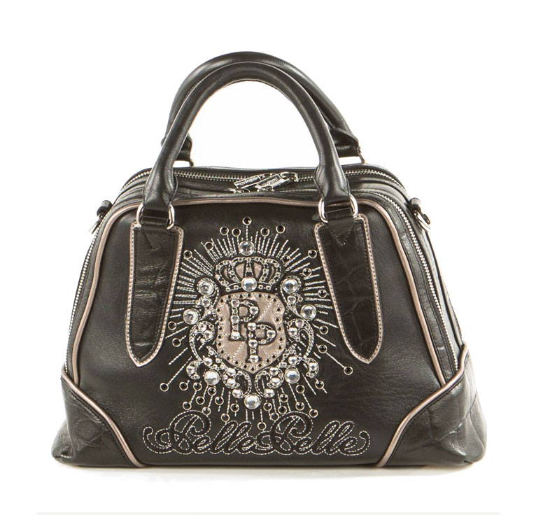 Pelle Pelle Women Black Crest Studded Handbag