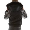 Pelle Pelle Women Black Eagle Fur Hood Wool Jacket