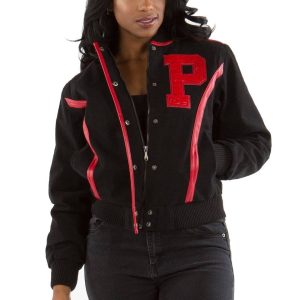 Pelle Pelle Women Black Varsity Jacket