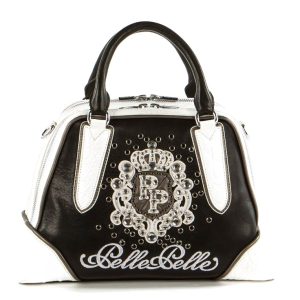 Pelle Pelle Women Black & White Studded Handbag