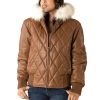 Pelle Pelle Women Brown Basic Fur Hood Jacket