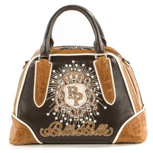 Pelle Pelle Women Brown Crest Studded Handbag