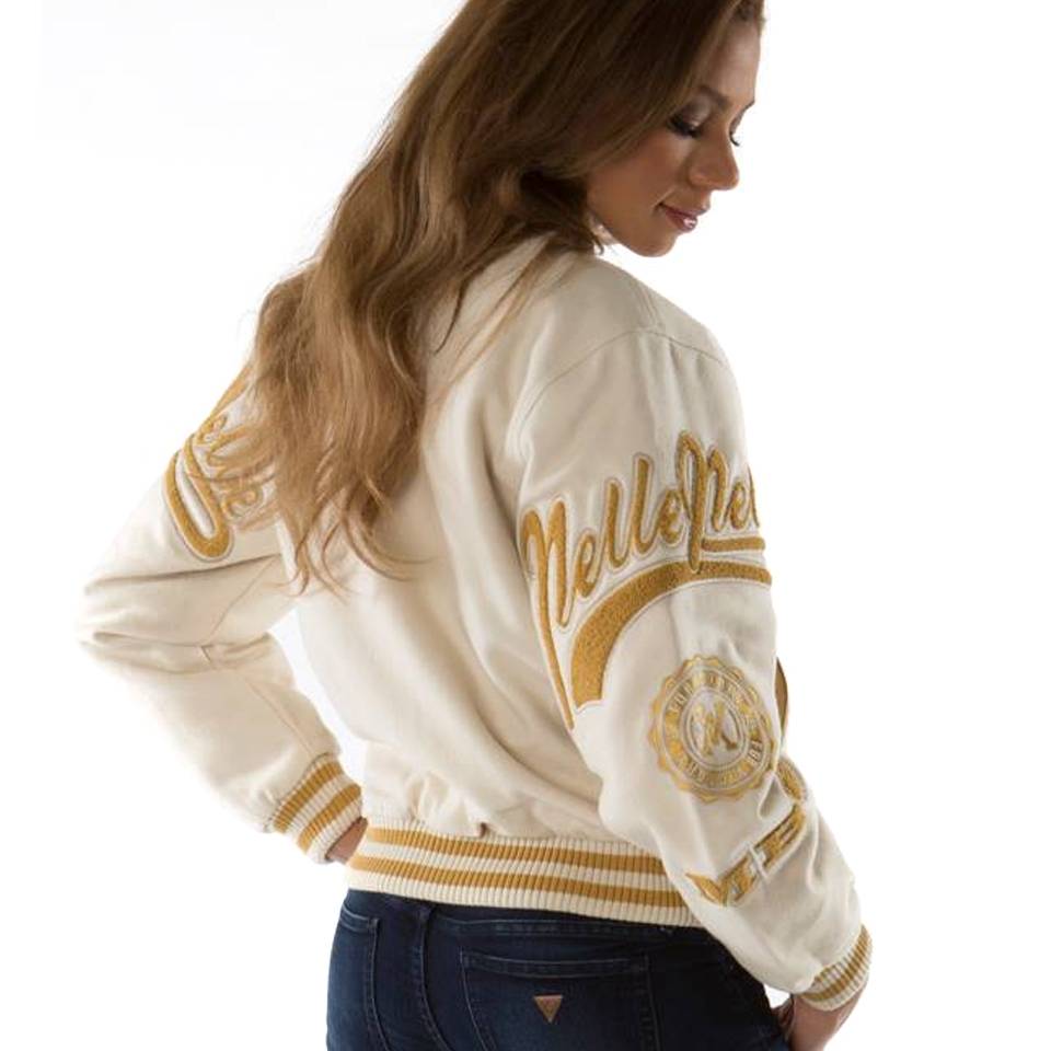 Pelle Pelle Women Chenille Twill Cream 1978 Varsity Jacket