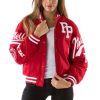 Pelle Pelle Women Chenille Twill Red 1978 Varsity Jacket