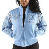 Pelle Pelle Women Eclipse Varsity Light Blue Jacket