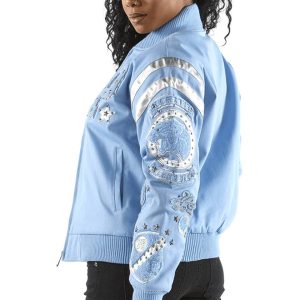 Pelle Pelle Women Eclipse Varsity Light Blue Wool Jacket
