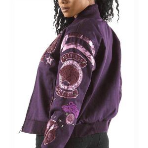 Pelle Pelle Women Eclipse Varsity Purple Wool Jacket