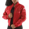 Pelle Pelle Women Eclipse Varsity Red Wool Jacket