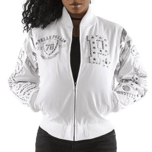 Pelle Pelle Women Eclipse Varsity White Jacket