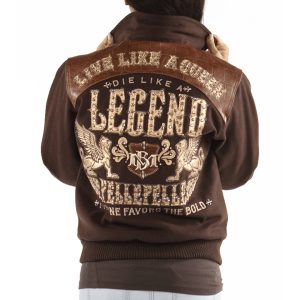 Pelle Pelle Women Live Like a Queen 1978 MB Die Like a Legend Dark Brown Wool Jacket