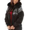 Pelle Pelle Women Live Like a Queen Black Fur Hood Jacket