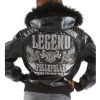 Pelle Pelle Women Live Like a Queen Black Fur Hooded Leather Jacket