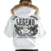 Pelle Pelle Women Live Like a Queen MB 1978 White Fur Hooded Leather Jacket