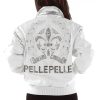 Pelle Pelle Women Live Like a Queen White Wool Jacket