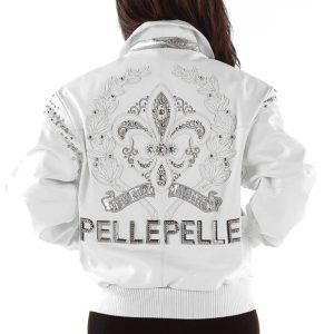 Pelle Pelle Women Live Like a Queen White Wool Jacket