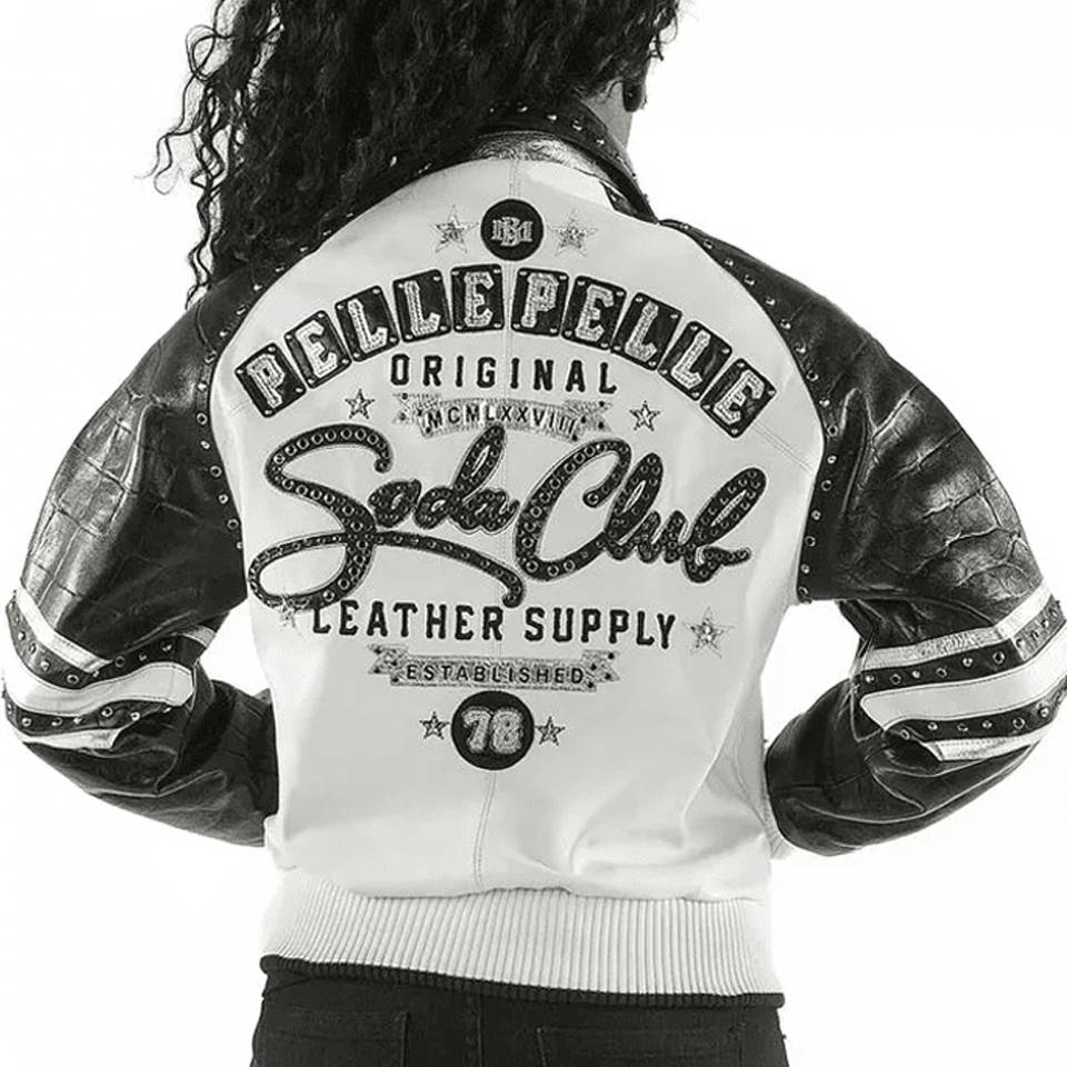 Pelle Pelle Women MB 1978 Original Soda Club White Leather Jacket