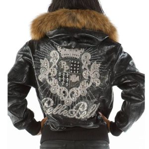 Pelle Pelle Women MB Crest Black Fur Hood Jacket