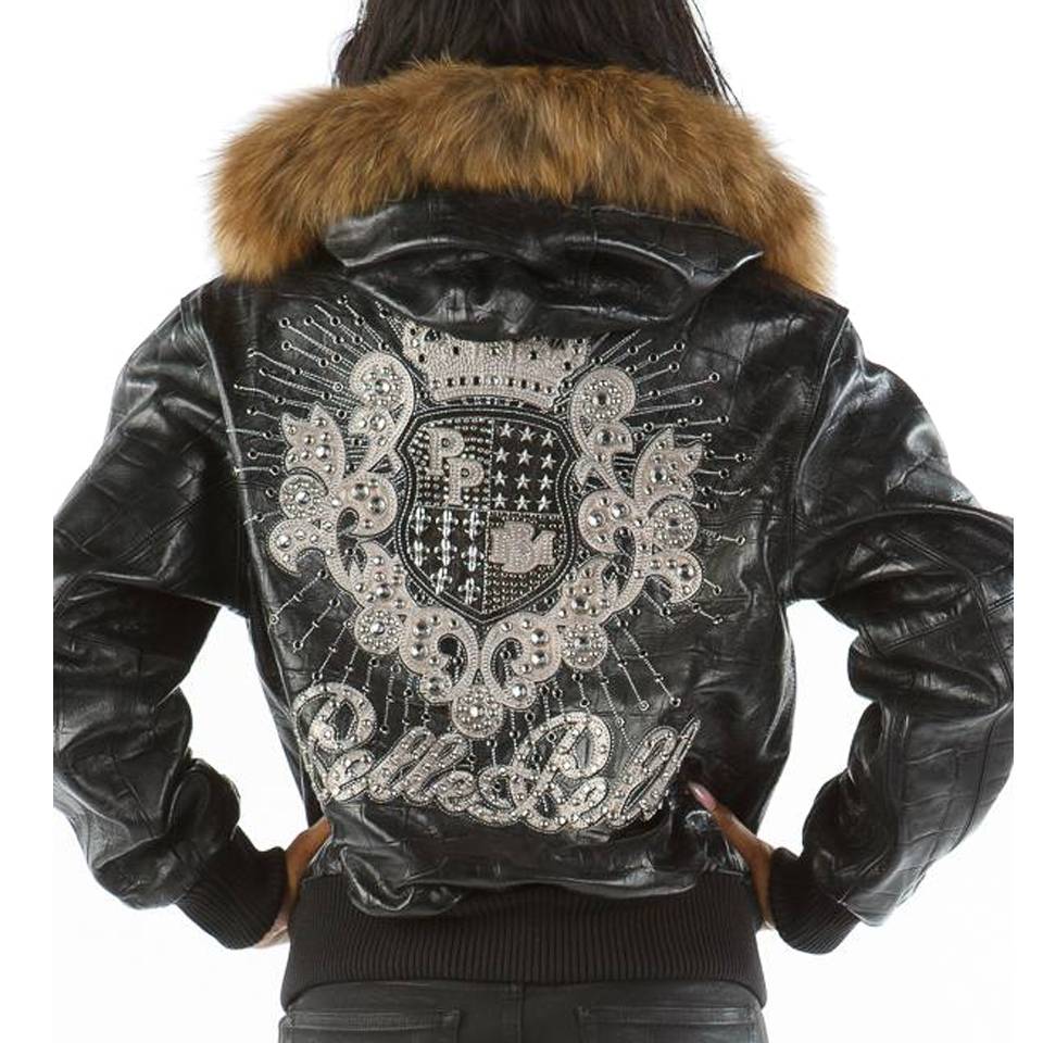 Pelle Pelle Women MB Crest Black Fur Hood Jacket