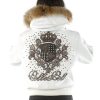 Pelle Pelle Women MB Crest White Fur Hood Leather Jacket