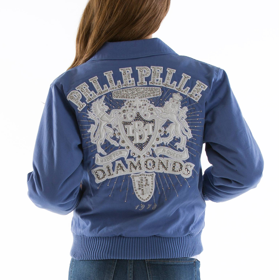Pelle Pelle Women Platinum & Diamonds MB 1978 Blue Wool Jacket