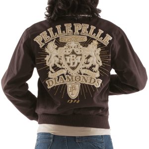 Pelle Pelle Women Platinum & Diamonds MB 1978 Dark Brown Wool Jacket
