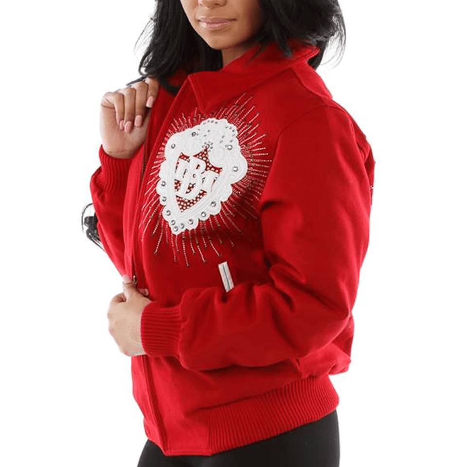 Pelle Pelle Women Platinum & Diamonds MB 1978 Red Jacket