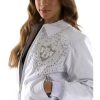 Pelle Pelle Women Platinum & Diamonds MB 1978 White Wool Jacket