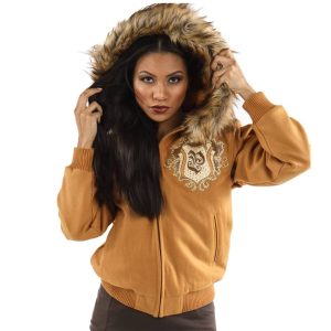 Pelle Pelle Women Prestige Mustard Fur Hood Jacket
