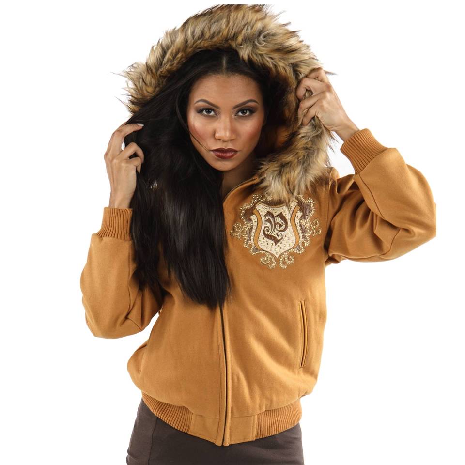 Pelle Pelle Women Prestige Mustard Fur Hood Jacket