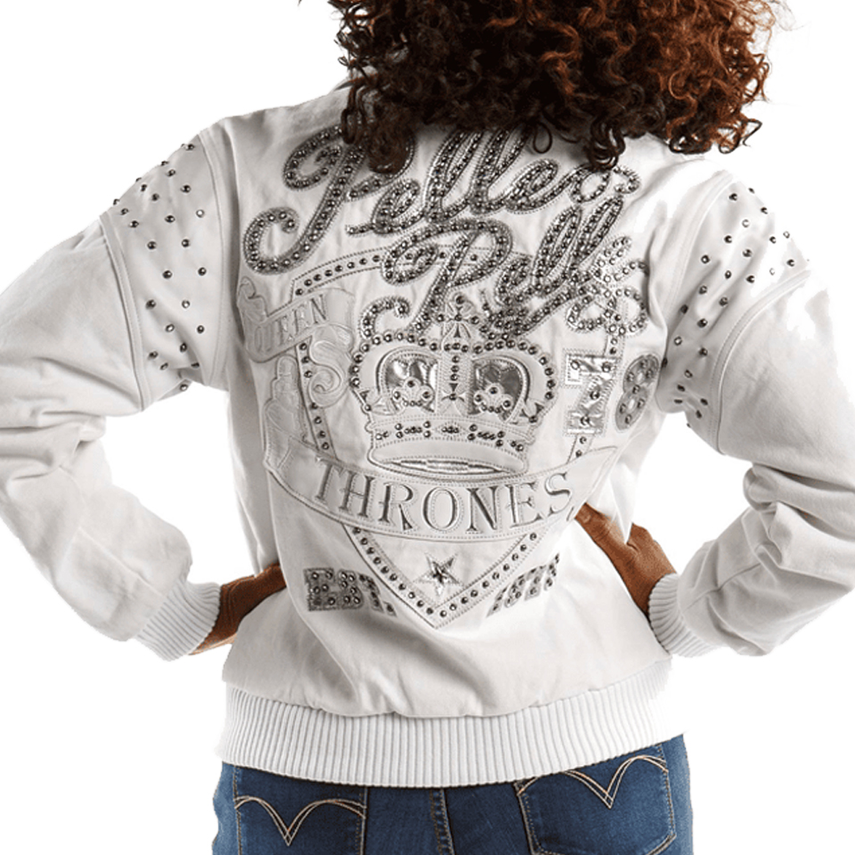Pelle Pelle Women Queen Of Thrones 1978 White Wool Jacket
