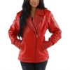 Pelle Pelle Women Red Sienna Biker Jacket