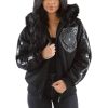 Pelle Pelle Women Strength and Beauty MB Black Fur Hood Jacket