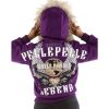 Pelle Pelle Women World Famous 1978 Purple Fur Hood Wool Jacket