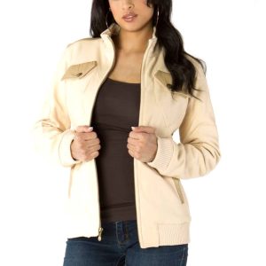 Pelle Pelle Women Yoke Cream Jacket