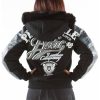 Pelle Pelle Women's 1978 Exotic Black Fur Hood Wool Jacket