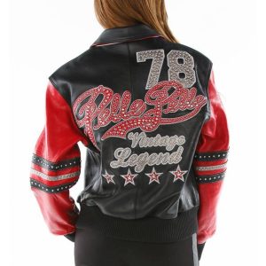 Pelle Pelle Women's 78 Vintage Legend Varsity Black Jacket