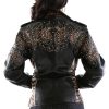 Pelle Pelle Women's Black Biker Leather Jacket