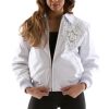 Pelle Pelle Women's Platinum & Diamonds 1978 White Wool Jacket