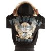 Pelle Pelle World Famous 1978 Always on Pride Black Fur Hooded Wool Jacket